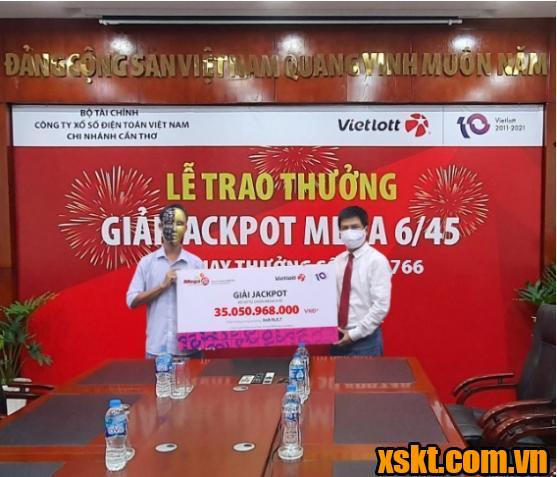 Anh T tại Trà Vinh may mắn trúng 35 tỷ đồng của Vietlott