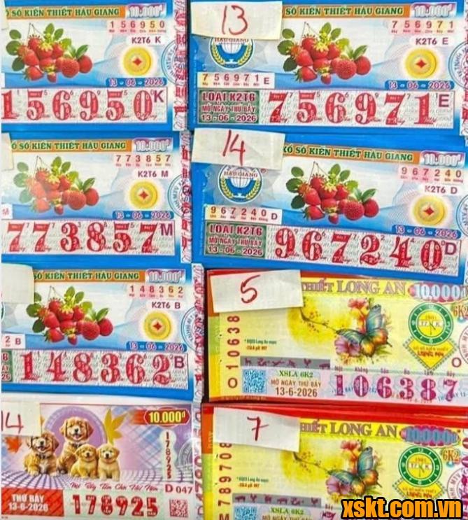 Khách hàng trúng 16 vé giải tư đài Hậu Giang