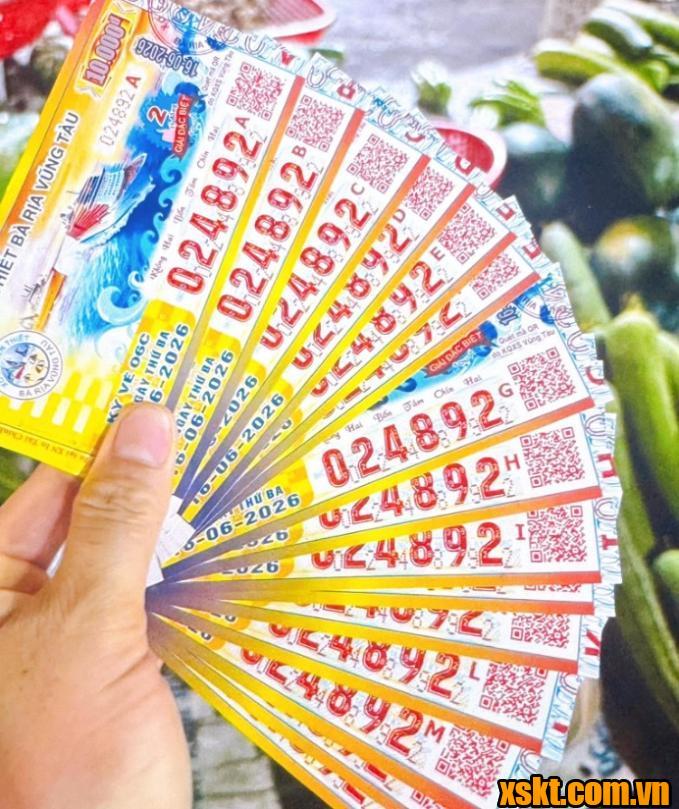 Những tấm vé số may mắn trúng độc đắc ngày 16/6