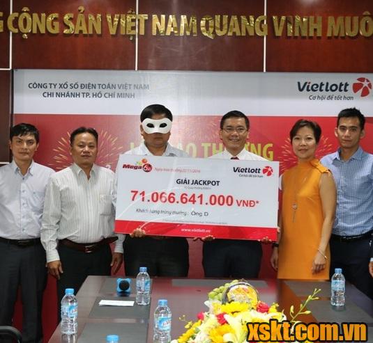 Một khách hàng Quảng Ngãi may mắn trúng đọc đắc 71 tỷ đồng