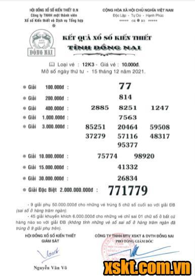 XSDN ngày 15/12/2021