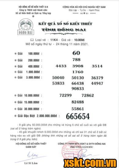 XSDN ngày 24/11/2021