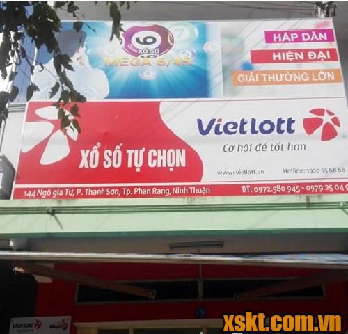 Cửa hàng kinh doanh vé số Vietlott tại Ninh Thuận
