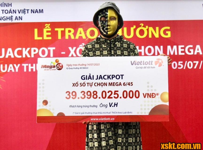Vietlott trao thưởng 39 tỷ đồng cho khách hàng H ở Thái Bình