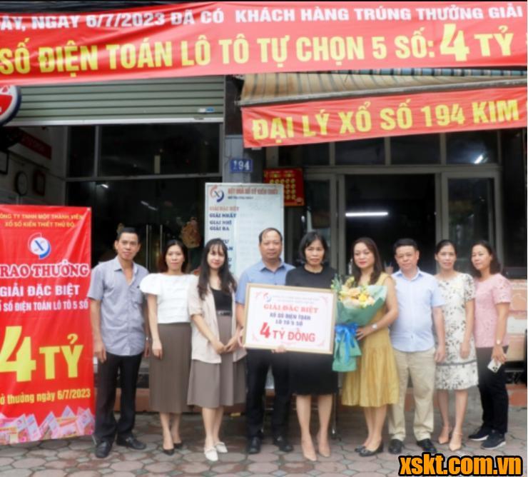 Chị DUng nhận thưởng 4 tỷ đồng XSĐT lô tô 5 số mở thưởng ngày 6/7/2023