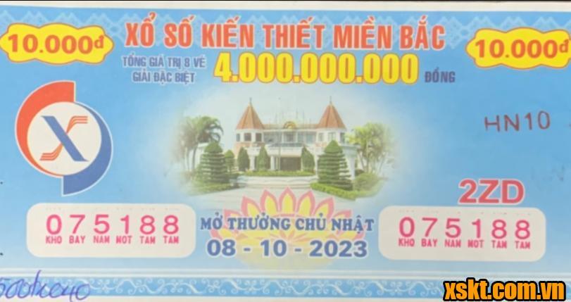 Giải đặc biệt 500 triệ đồng kỳ vé ngày 08/10/2023 đã tim được chủ nhân