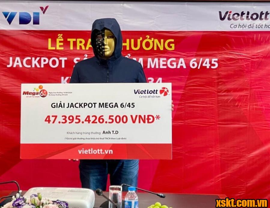 Anh T.Đ ở TPHCM may mắn trúng Jackpot hơn 47 tỷ đồng