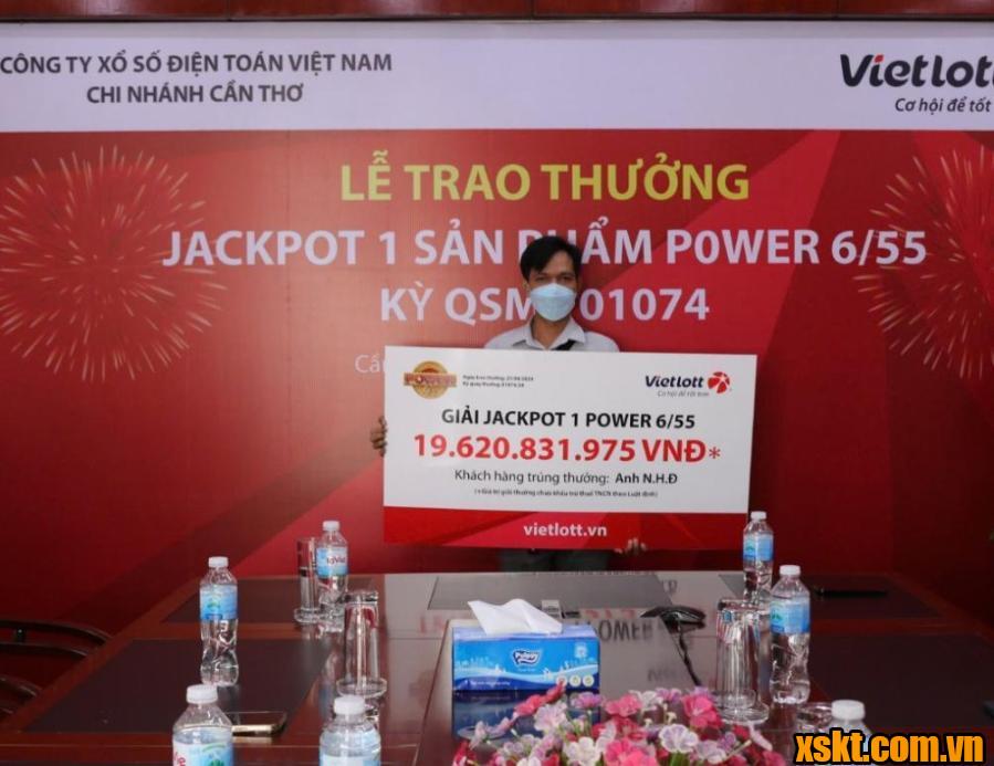 Anh N.H.Đ ở An Giang may mắn trúng Jackpot hơn 19 tỷ đồng