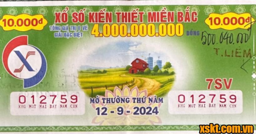 Đã có khách hàng Hà Nội trúng 500 triệu đồng kỳ quay ngày 12/9