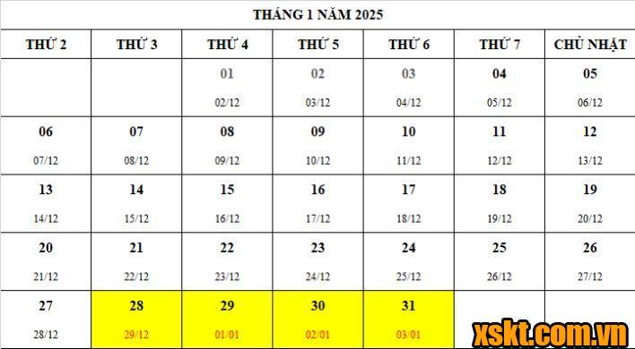 XSMB thông báo lịch nghỉ Tết Nguyên đán ẤT Tỵ 2025