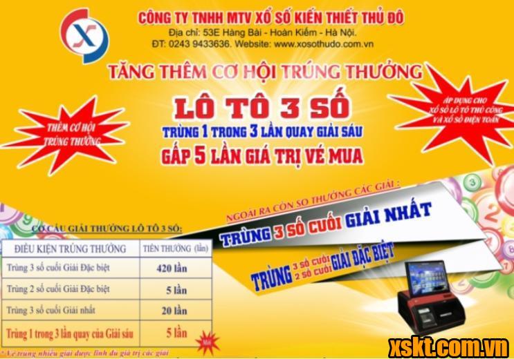 Đã có khách hàng trúng gần 3 tỷ đồng xổ số lô tô 3 số