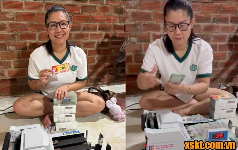 Chủ đại lý vé số làm thủ tục đổi thưởng cho chàng trai may mắn ở Tây Ninh