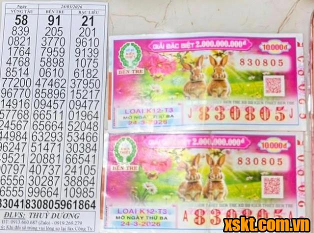 Hình ảnh 2 vé số trúng độc đắc của khách hàng TP HCM mua sát giờ mở thưởng