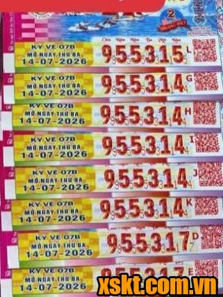 Những tờ vé số may mắn trong ngày 14 và 15/7/2026