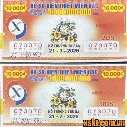 Tấm vé số may mắn trúng thưởng ngày 21/7/2026