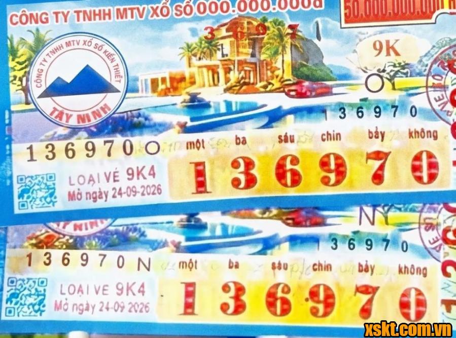 2 tờ vé số may mắn của người phụ nữ Tây Ninh