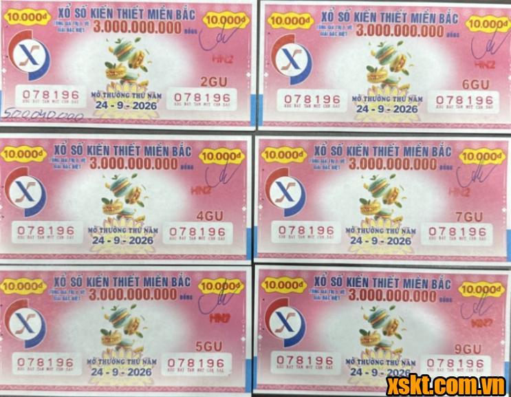 Những tấm vé số may mắn trúng thưởng ngày 24/9/2026