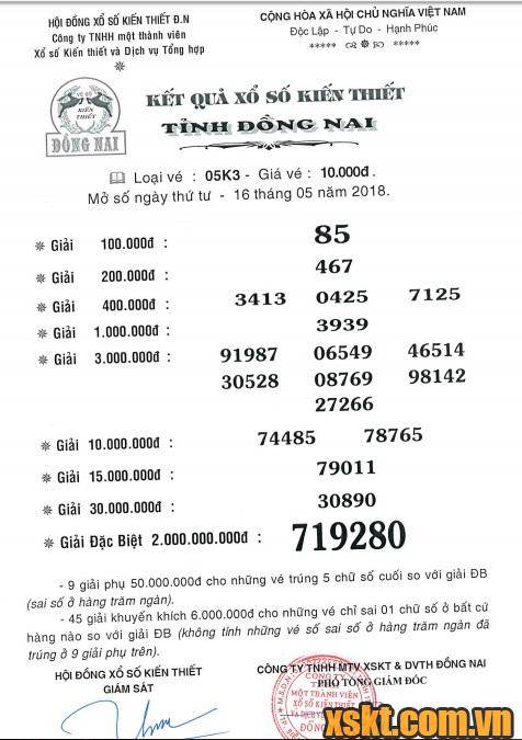 XSDN ngày 16/5/2018