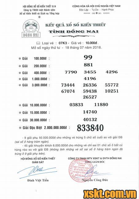 XSDN ngày 18/7/2018