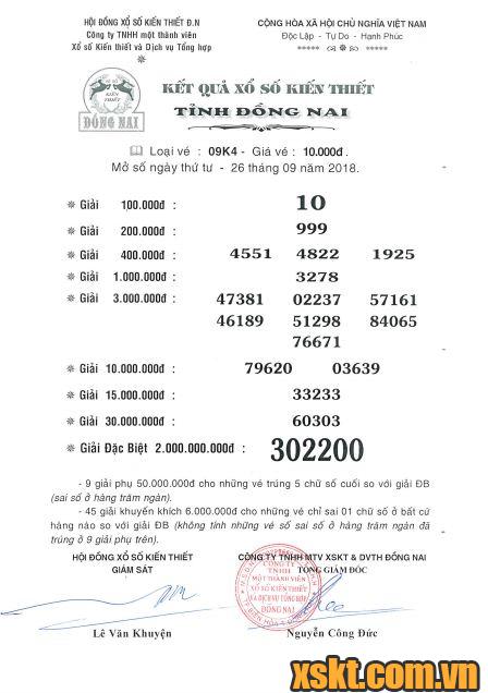 XSDN ngày 26/9/2018