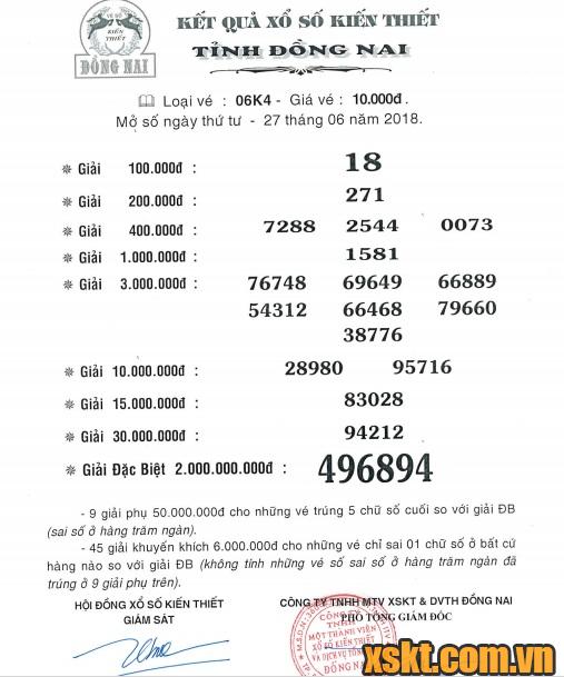 XSDN ngày 27/6/2018