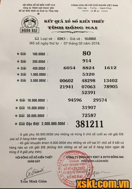 XSDN ngày 7/2/2018
