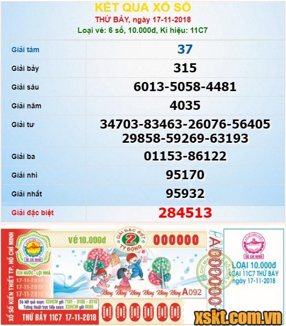 XSHCM ngày 17/11/2018