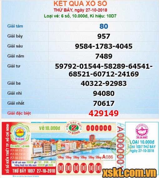 XSHCM ngày 27/10/2018