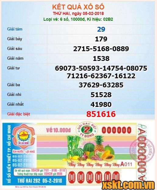 XSHCM ngày 5/2/2018