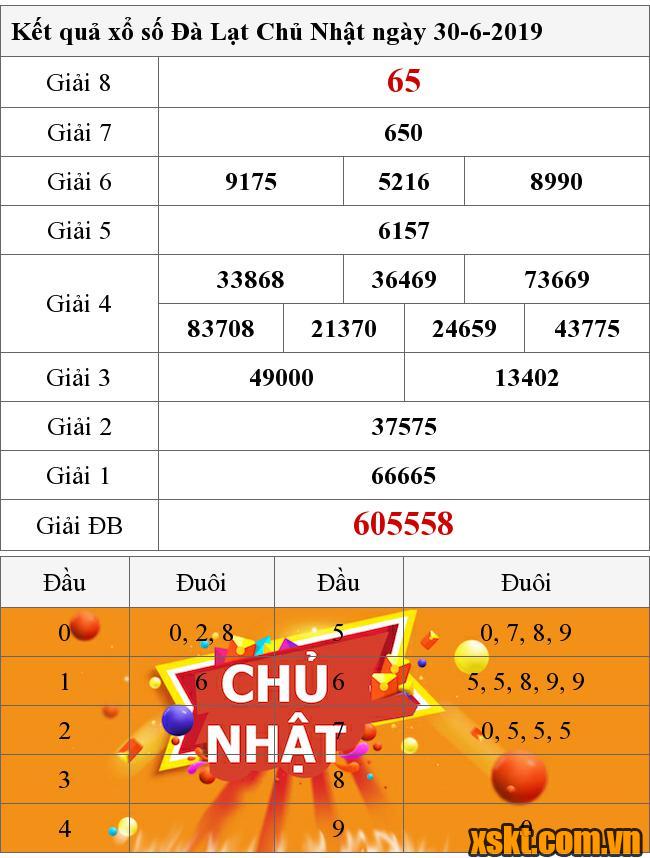 XSDL ngày 30/6/2019