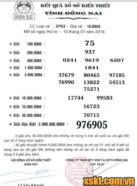 XSDN ngày 10/7/2019