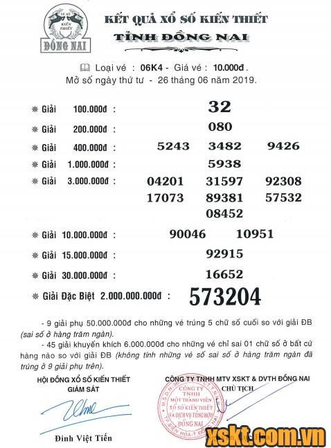 XSDN ngày 26/6/2019