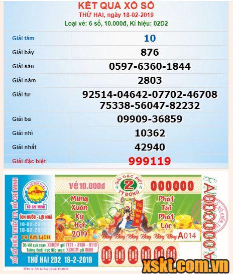 XSHCM ngày 18/2/2019
