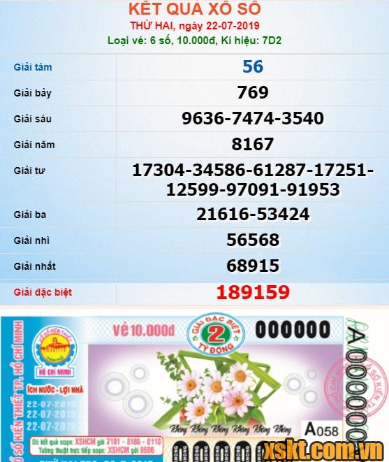 XSHCM ngày 22/7/2019