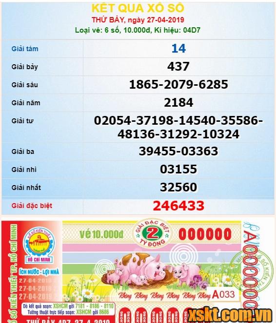XSHCM ngày 27/4/2019