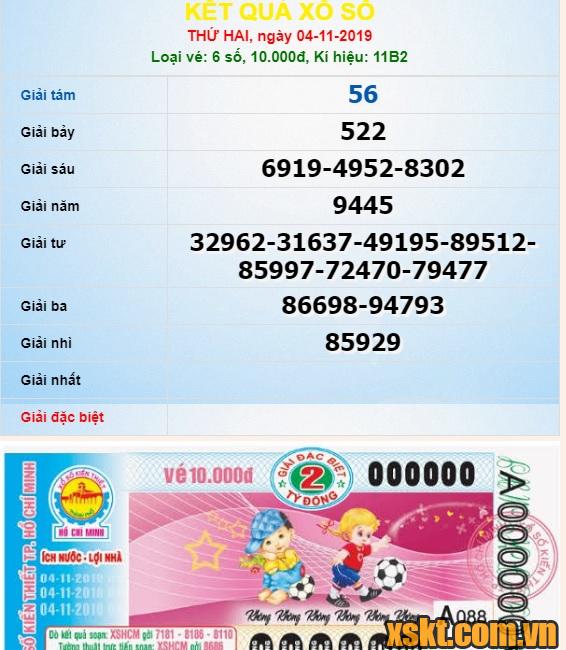 XSHCM ngày 4/11/2019