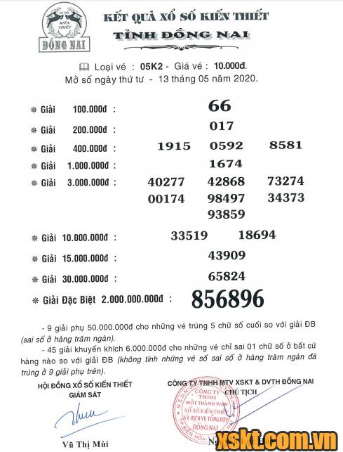 XSDN ngày 13/5/2020