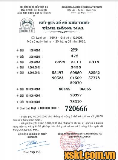 XSDN ngày 20/5/2020