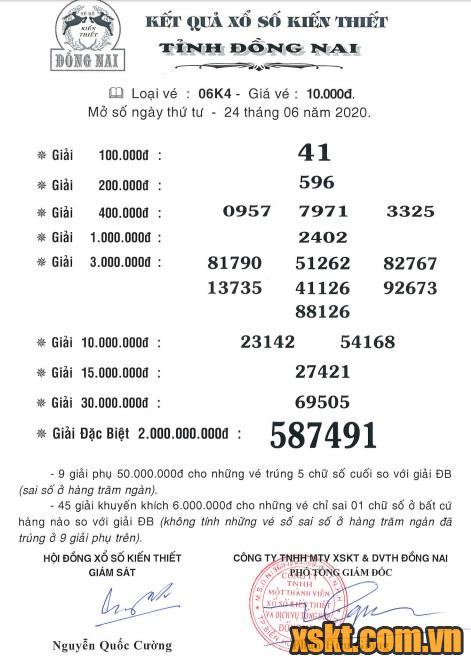 XSDN ngày 24/6/2020