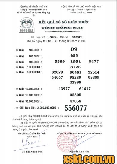 XSDN ngày 26/8/2020