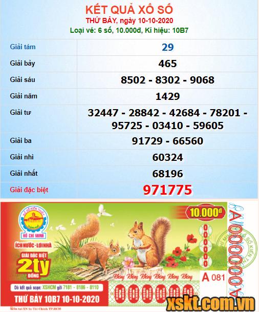 XSHCM ngày 10/10/2020