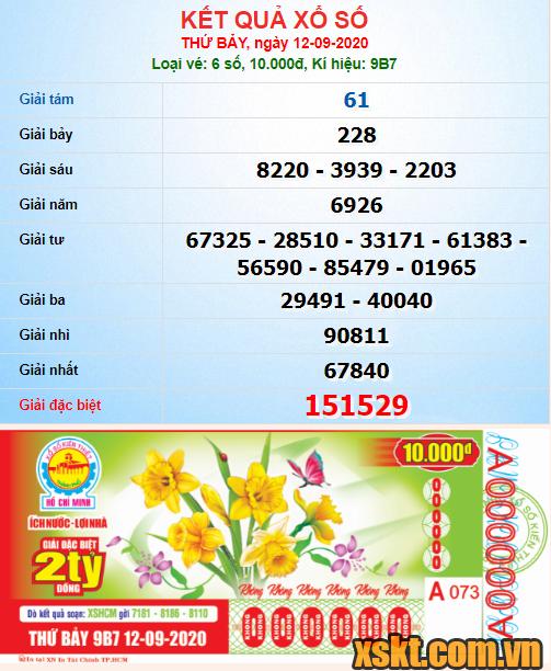 XSHCM ngày 12/9/2020