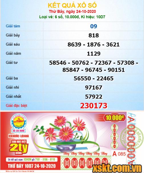 XSHCM ngày 24/10/2020