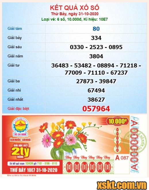 XSHCM ngày 31/10/2020