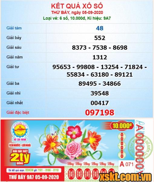 XSHCM ngày 5/9/2020