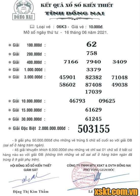 XSDN ngày 16/6/2021