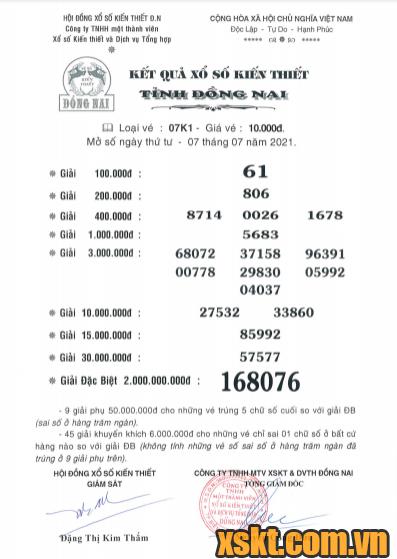 XSDN ngày 7/7/2021