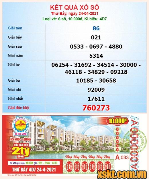 XSHCM ngày 24/4/2021