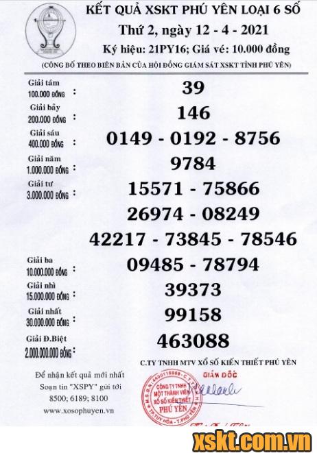 XSPY ngày 12/4/2021