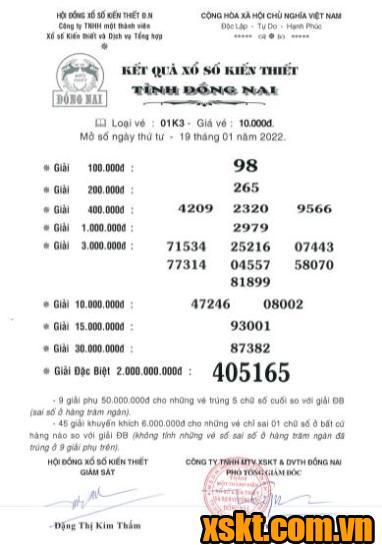 XSDN ngày 19/1/2022